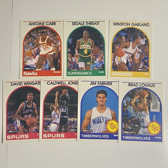 Vintage 1989 - 1990 NBA Hoops Basketball Cards Lot of 24 Cards - Picture 4 of 5